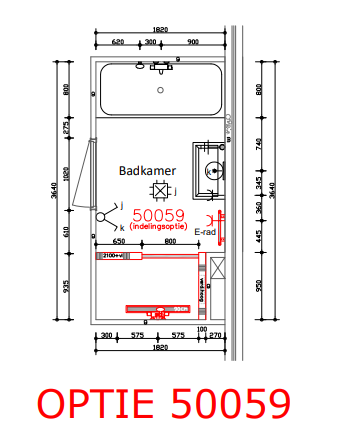 Badkamer indeling